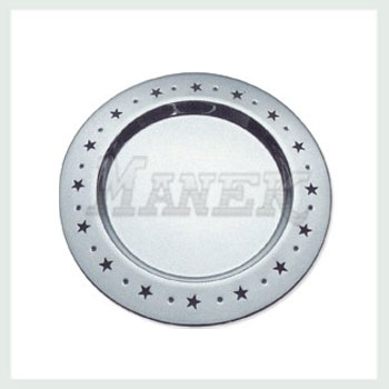 Star Dot Charger Plate, Steel Charge Plate, Stainless Steel Charger Plate