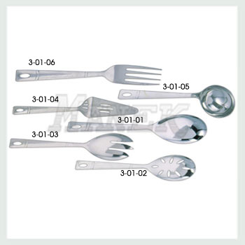 Serving Tools, Stainless Steel Serving Tools, C.C.C. Serving Tools, C.C.C Pan Spoon Solid, Salad Spoon Slotted, Pie Server, Ladle, Fork