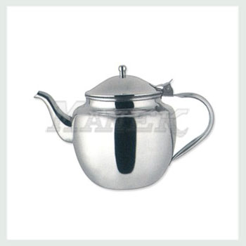 Asian Tea Pot, Steel Asian Tea Pot, Stainless Steel Asian Tea Pot, Asian Tea Pot with Side Handle