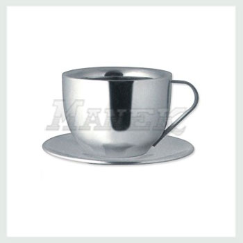 Double Wall Cup & Saucer, Steel Double Wall Cup & Saucer, Stainless Double Wall Cup & Saucer, Stainless Cup, Stainless Saucer, Stainless Cup and Saucer