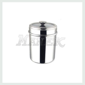 Through Canister with Knob, Stainless Steel Through Canister, Kitchen Stainless Steel Through Canister with Knob