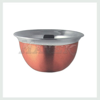 Copper Bottom Lip Bowl, Stainless Steel Lip Bowl with Copper Bottom, Lip Bowl