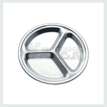 Compartment Tray, Round Compartment Tray, Steel Round Compartment Tray, Stainless Steel Compartment Tray, Mess Tray, Stainless Steel Mess Tray