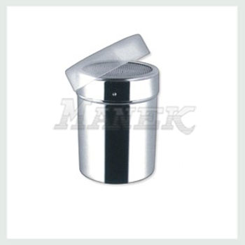 Shaker, Shaker with Wire Mesh and Plastic Lid, Stainless Steel Shaker with Wire Mesh and Plastic Lid